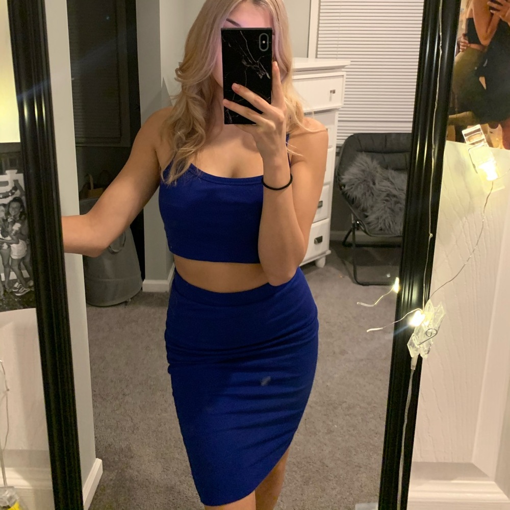fashion nova royal blue matching set🦋✨